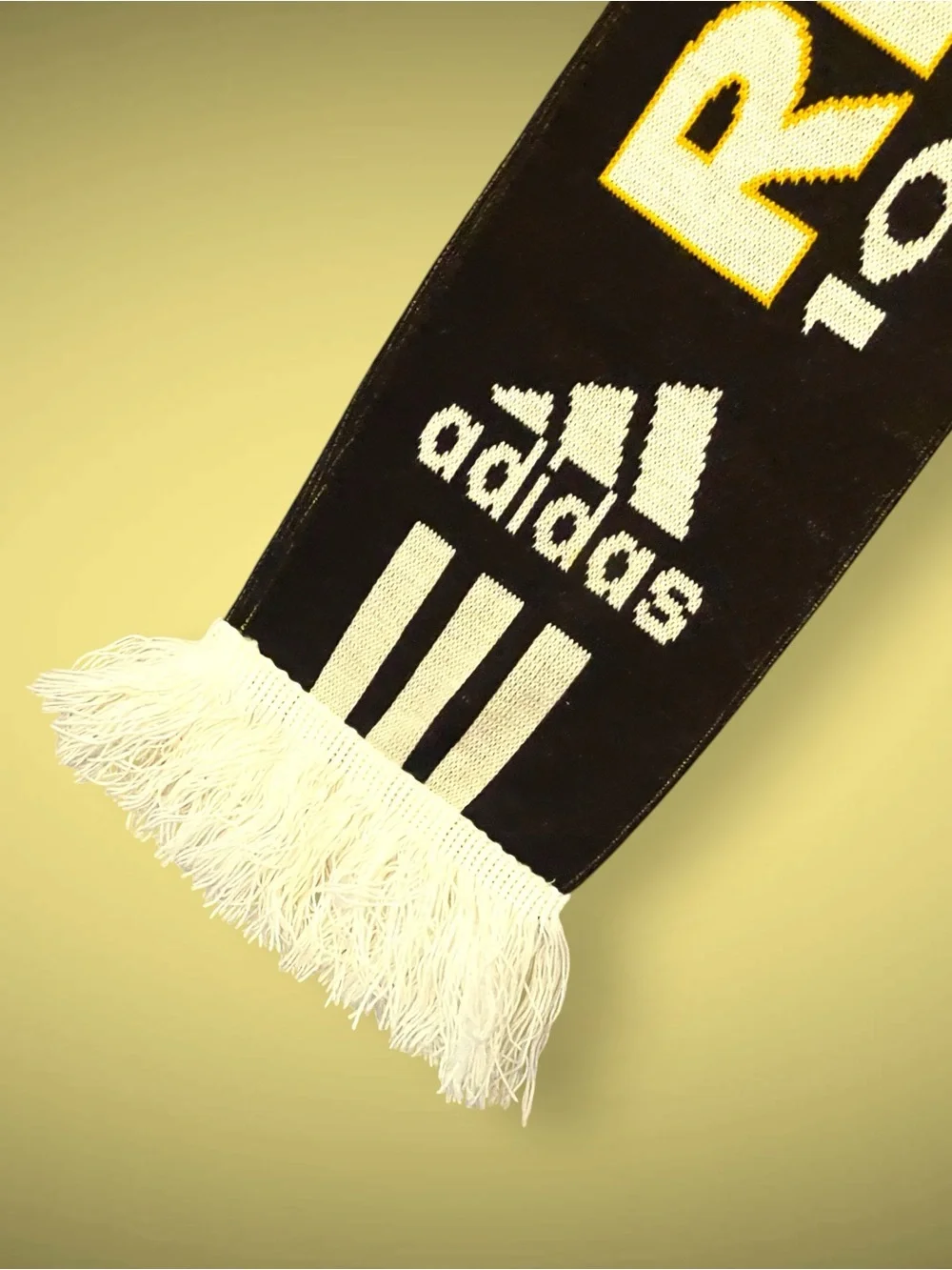 VTG Adidas Real Madrid Centenary Scarf 1902-2002 100 Años De Fútbol Knit Black